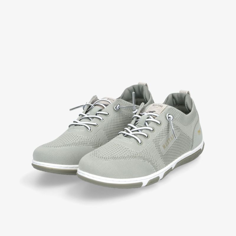 Graue leichte Sneaker mit atmungsaktivem Material, flexible Schnürung und bequemer Passform, sportliches Design