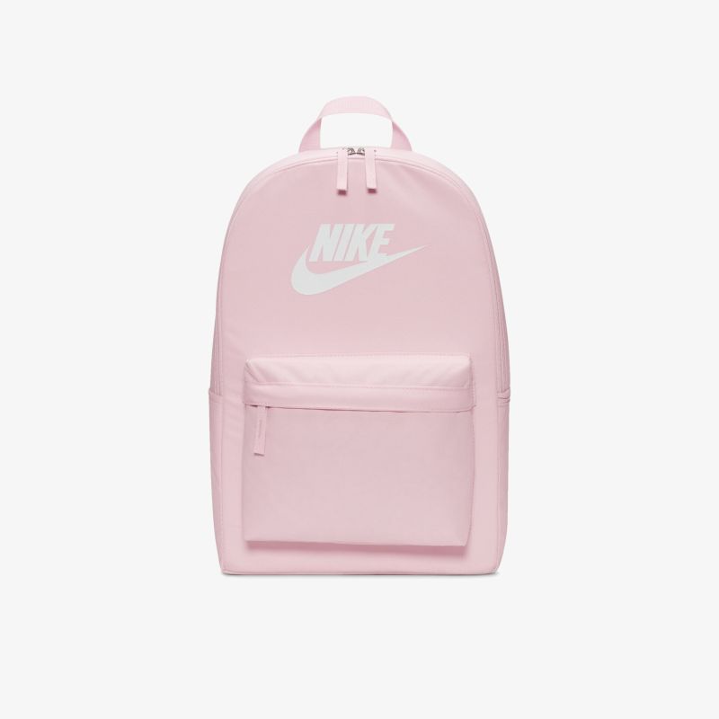 Stilvoller pinker Rucksack mit markantem Logo und geräumigem Hauptfach für optimalen Komfort und funktionales Design.