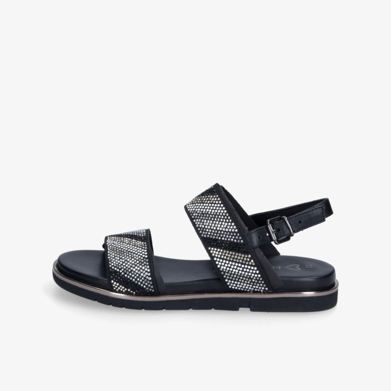 Modische offene Sandale mit verstellbarem Riemen und glitzernden Details für hohen Tragekomfort und leichten Lauf