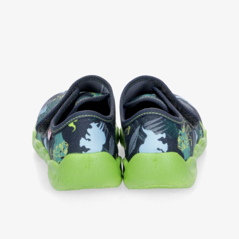 Freizeit-Schuhe mit auffälligem Dinosaurier-Design und grünem Akzent für optimalen Komfort.