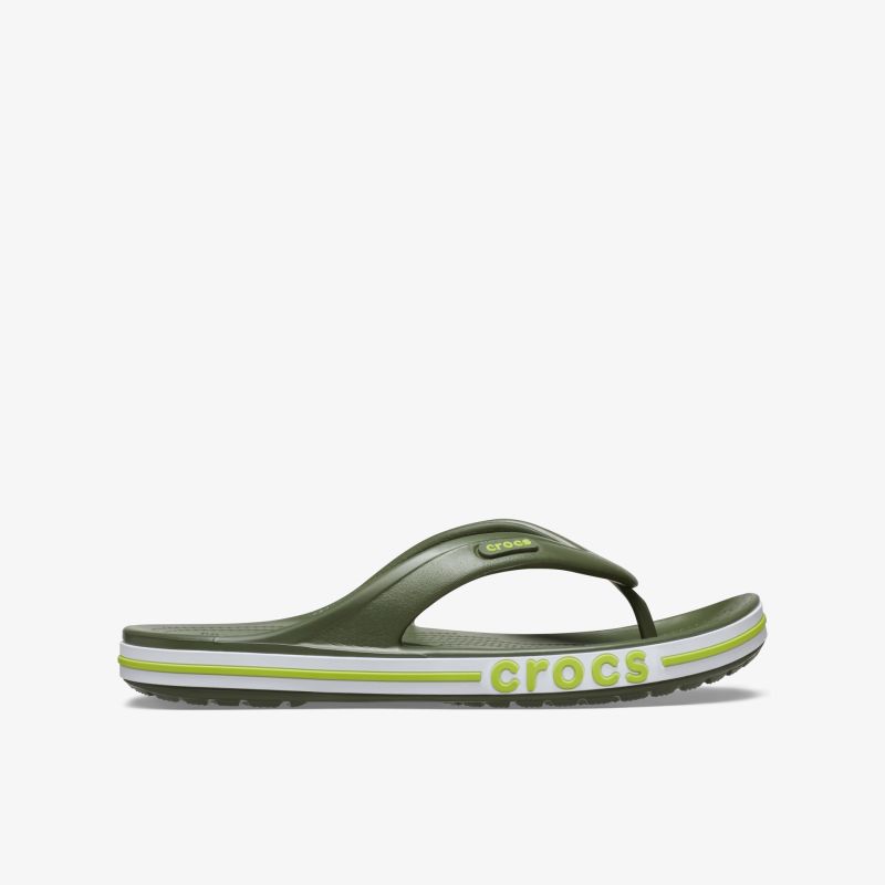 Leichter olivgrüner Flip Flop mit bequemen, gepolsterten Fußbett und rutschfester Sohle für sommerlichen Komfort