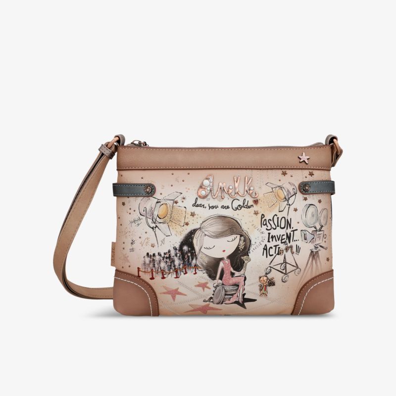 Bunte Umhängetasche mit origineller Illustration und verstellbarem Riemen, praktisch und modisch