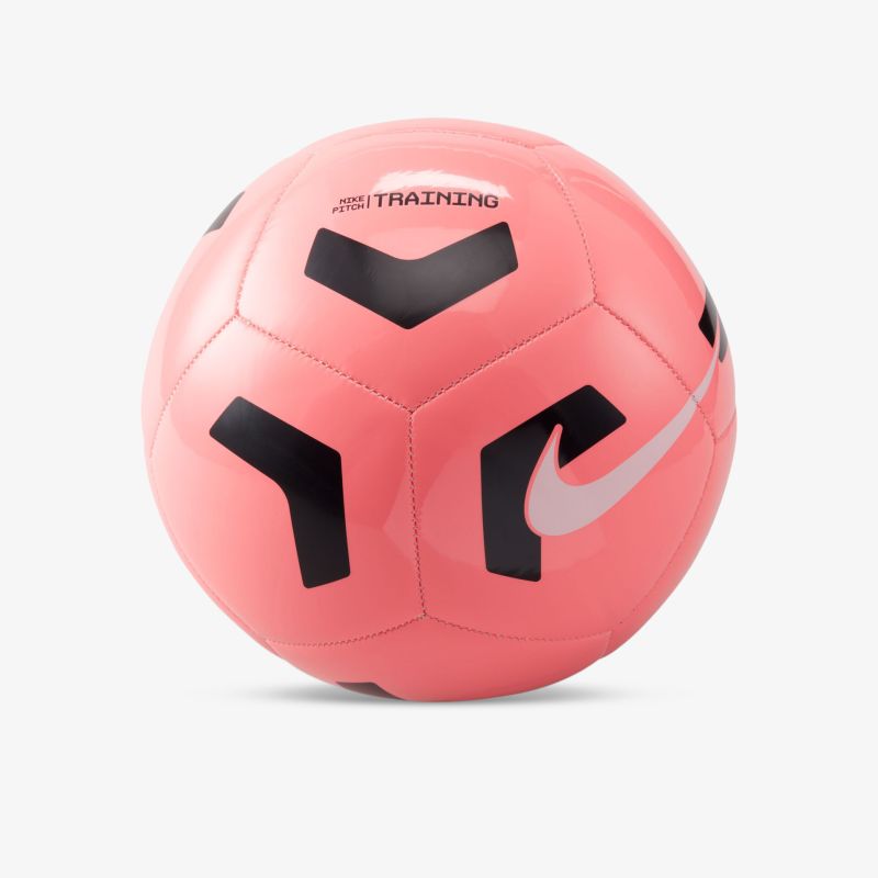 Rosa und schwarzer Fußball für präzises Training, strapazierfähig und griffig für optimale Kontrolle.