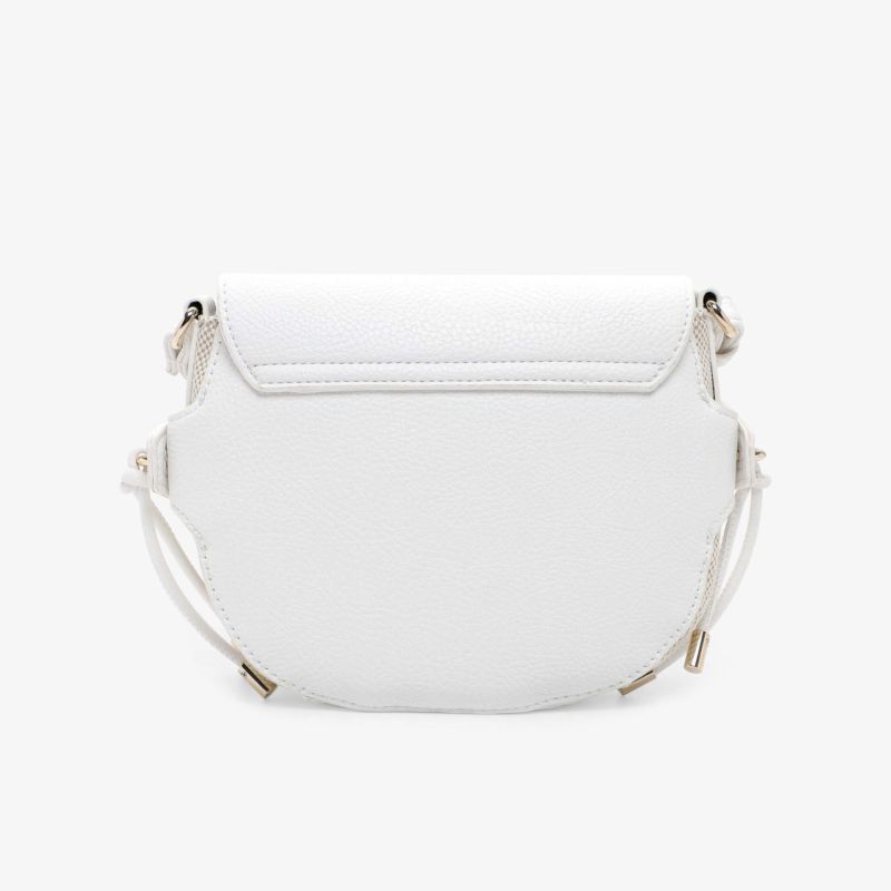Elegante weiße Schultertasche in Lederoptik. Stilvolles Design und vielseitig einsetzbar für jeden Anlass.
