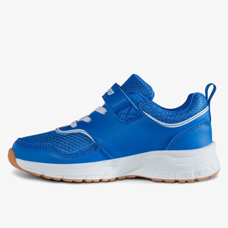Blauer, leichter Sportschuh mit atmungsaktivem Mesh und rutschfester Sohle, komfortabel für den Alltag