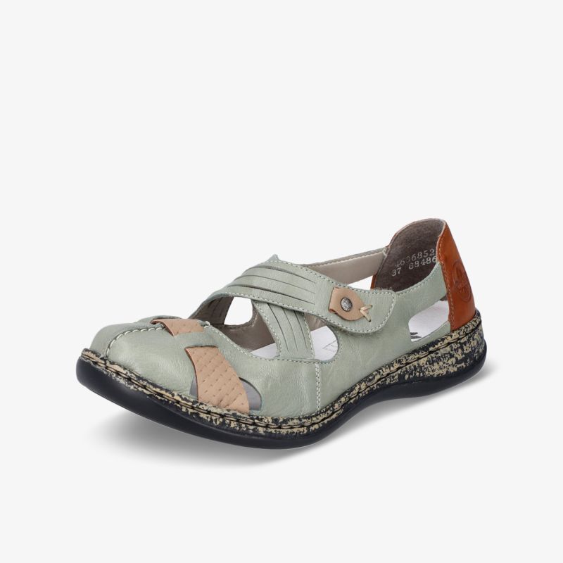 Bequeme und flexible Sandale in Grau und Braun mit atmungsaktivem Design und verstellbarem Riemen