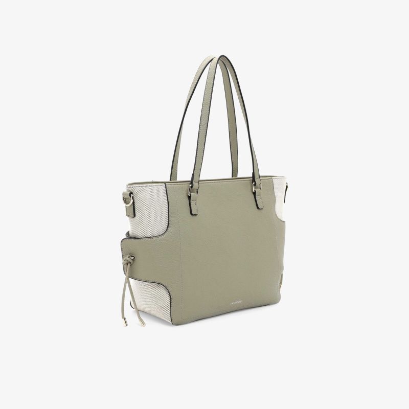 Elegante zweifarbige Tasche aus hochwertigen Materialien, ideal für den täglichen Gebrauch mit viel Stauraum.