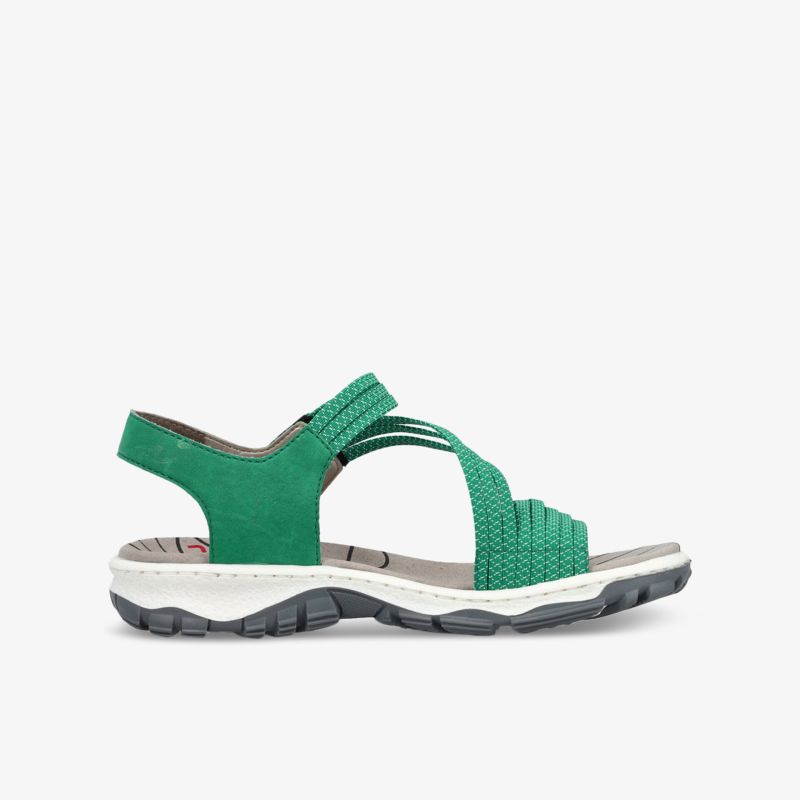 Grüne Sandalette mit verstellbarem Riemen und rutschfester Profilsohle für idealen Komfort und Flexibilität