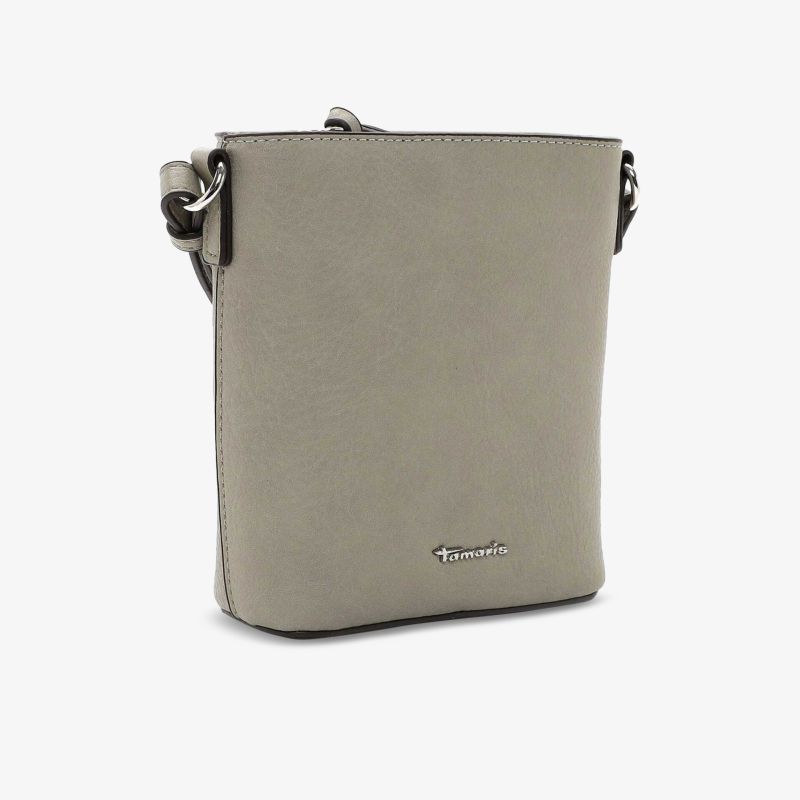 Elegante Umhängetasche in neutralem Grau, ideal für Alltag und besondere Anlässe, mit stilvollem Design.