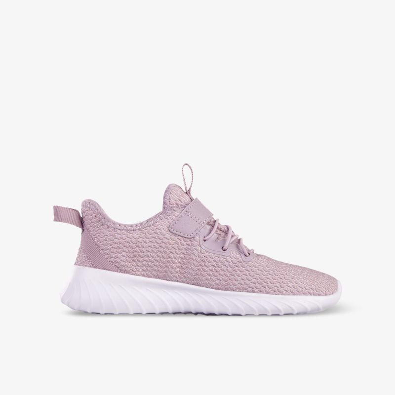 Bequemer, leichter Sneaker in stilvollem Rosa mit atmungsaktivem Mesh-Obermaterial und robuster, weißer Sohle.