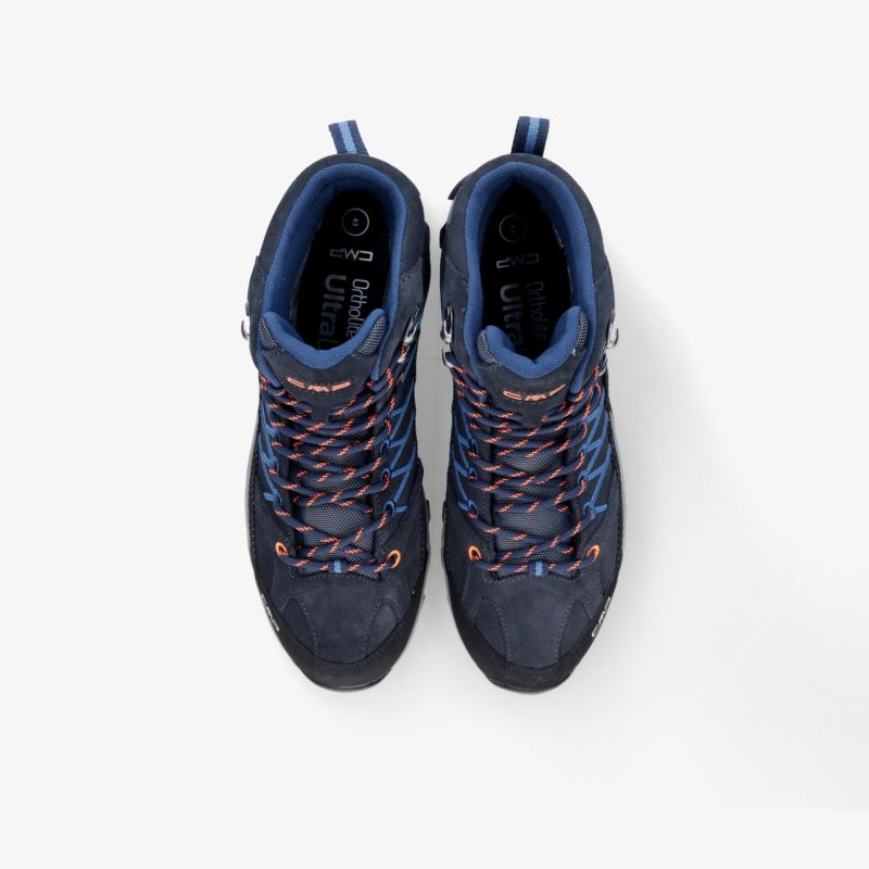 Robuste, wasserdichte Wanderschuhe in Blau mit rutschfester Sohle, ideal für anspruchsvolle Outdoor-Abenteuer.