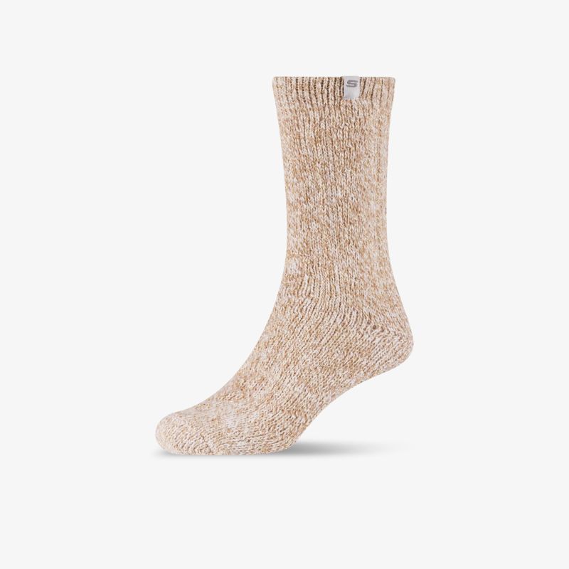 Bequeme Stricksocke in beige mit hoher Knöchellänge und weichem, atmungsaktivem Material für langanhaltenden Komfort