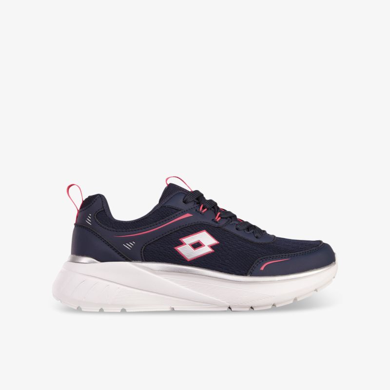 Moderner dunkelblauer Sportschuh mit weißer Sohle, leicht und komfortabel für optimalen Halt und Dämpfung