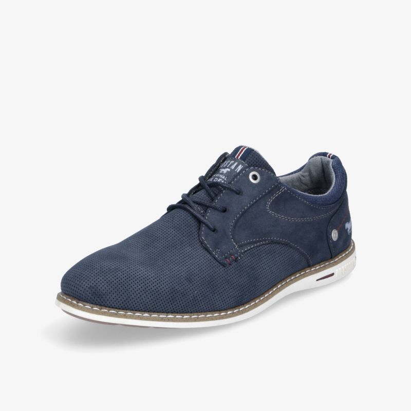Eleganter blauer Schnürschuh mit modernem Design und bequemem Tragekomfort für vielseitige Freizeit-Outfits.