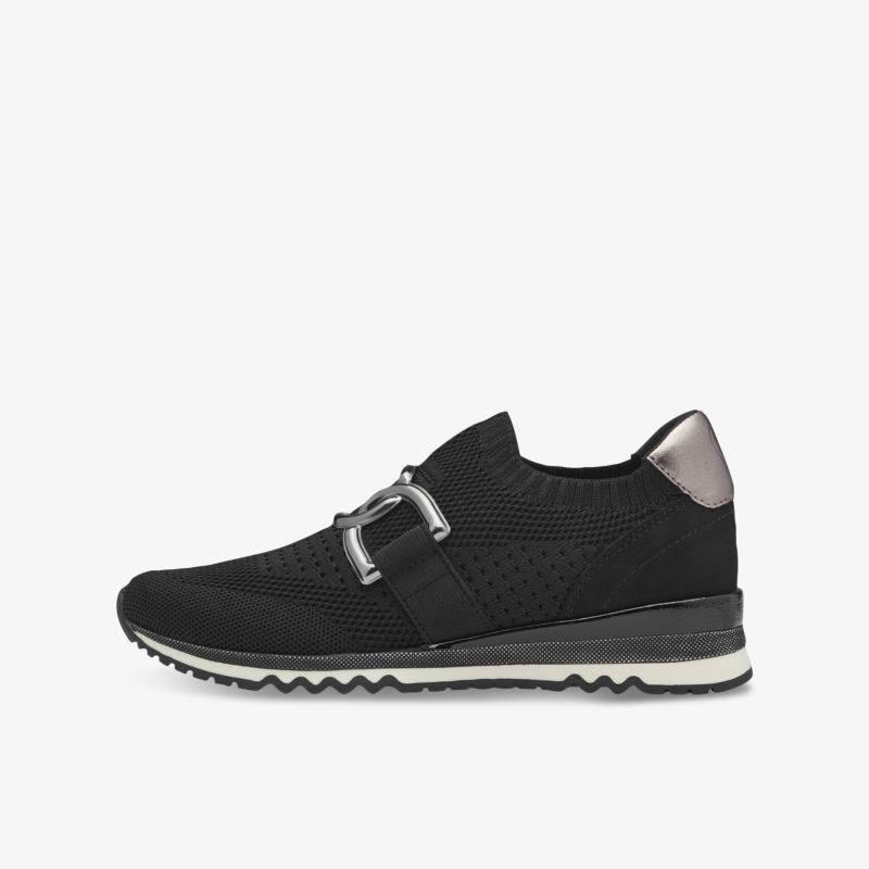 Seitliche Ansicht leichter Sneaker mit elastischem Material und dämpfender Sohle für hohen Tragekomfort