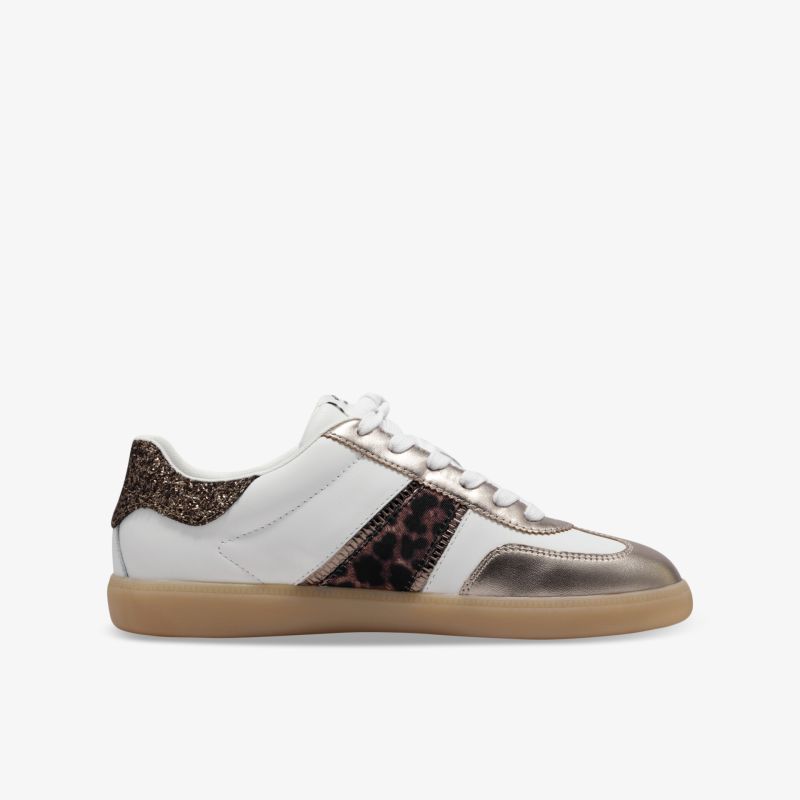 Weiß-brauner Sneaker mit hochwertigem Design und bequemer Passform, modisch und langlebig