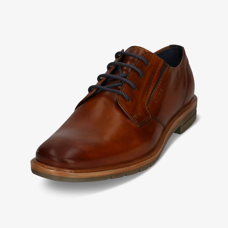 Eleganter brauner Lederschuh mit Schnürung, ideal für jeden Anlass und exzellentem Tragekomfort.