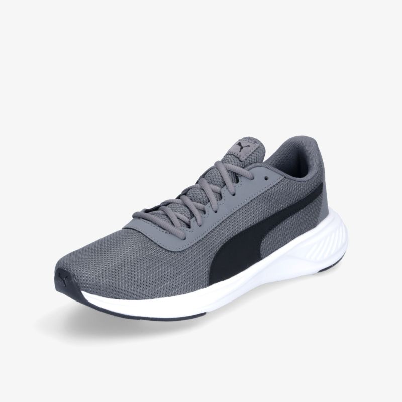 Graue Sneakers mit atmungsaktivem Mesh-Obermaterial, für sportliches und bequemes Tragen, rutschfeste Sohle.