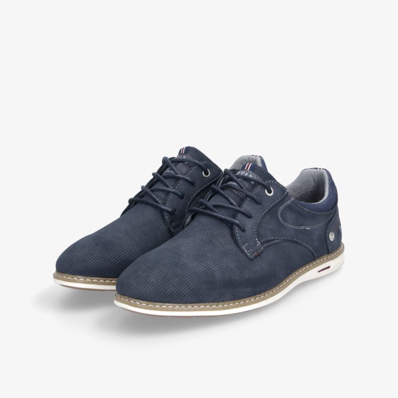 Elegante dunkelblaue Schnürschuhe aus robustem Material mit hochwertiger Verarbeitung und komfortabler Passform im Paar