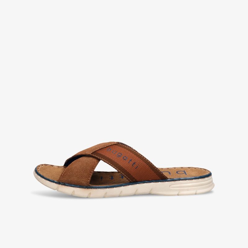 Bequeme braune Sandale mit weichem Leder und rutschfester Sohle, ideale Passform für ganztägigen Komfort
