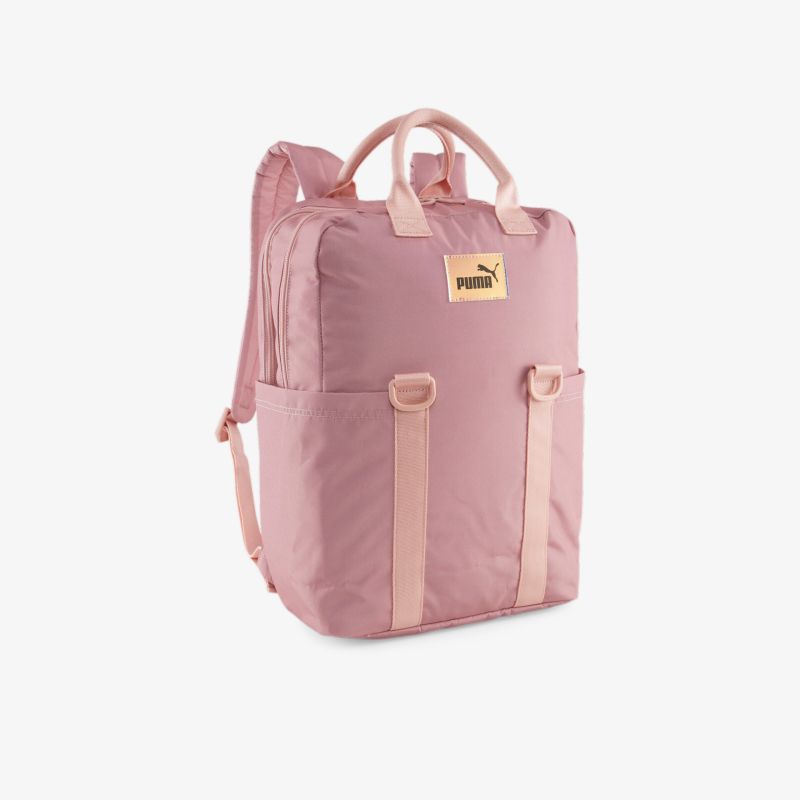 Eleganter rosa Rucksack mit geräumigem Inneren und komfortablen Trägern für den täglichen Gebrauch.