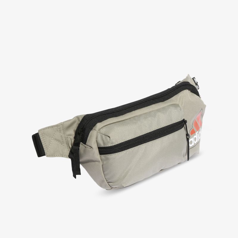 Praktische graue Gürteltasche mit Reißverschluss, ideal für unterwegs und vielseitig einsetzbar