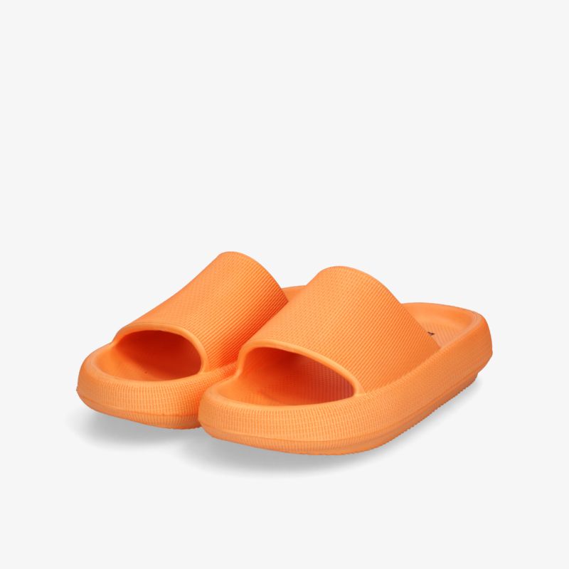 Oranger leichter und bequemer Pantoffel mit weicher Sohle und offenem Design für angenehmen Tragekomfort