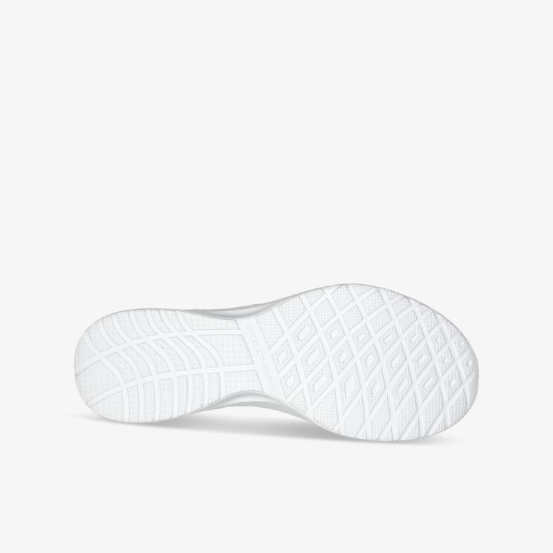 Hochwertige weiße Sohle mit rutschfestem Profil für maximalen Halt und Tragekomfort