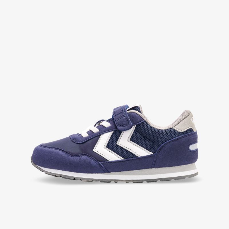 Moderner, blauer Sneaker mit Klettverschluss und robustem Design für optimalen Komfort und Stil.