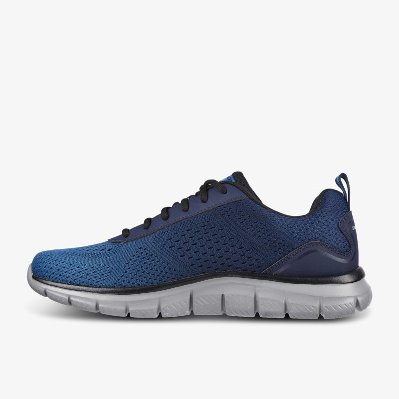 Leichter blauer Sportschuh mit atmungsaktivem Obermaterial und rutschfester Sohle. Ideal für aktiven Lebensstil.