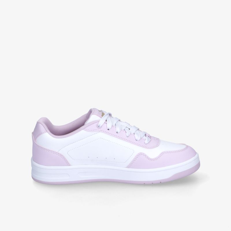 Leichter, komfortabler weiß-lila Sneaker mit flexiblem Design und atmungsaktivem Obermaterial, sportlich und robust