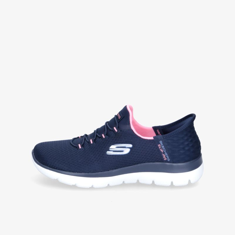Leichter dunkelblauer Sportschuh mit weißer Sohle, atmungsaktiv und flexiblem Design für hohen Tragekomfort