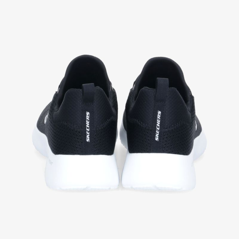 Schwarze Sneaker mit weißer Sohle, sportlich und leicht, ideal für Alltag und Freizeit.