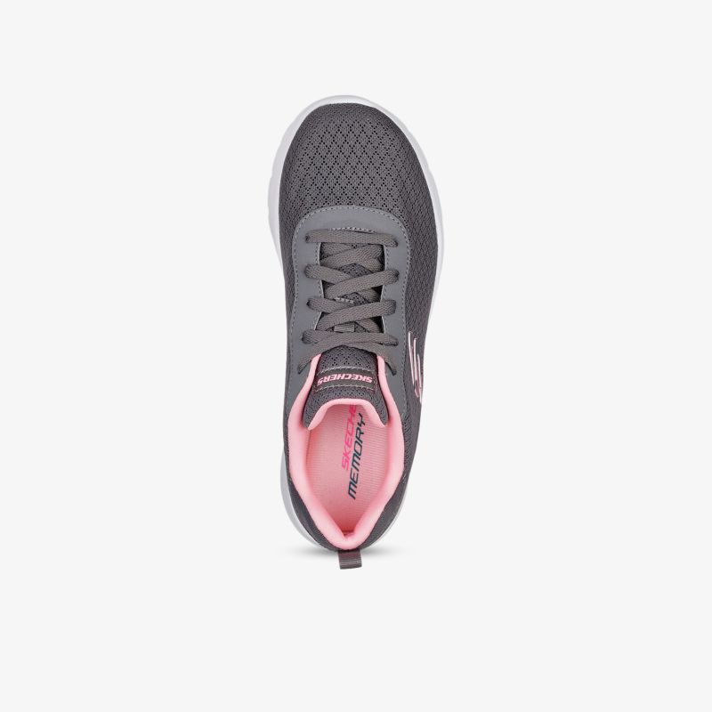 Leichter und bequemer Sneaker in Grau und Pink mit atmungsaktivem Mesh-Obermaterial und sportlichem Design.