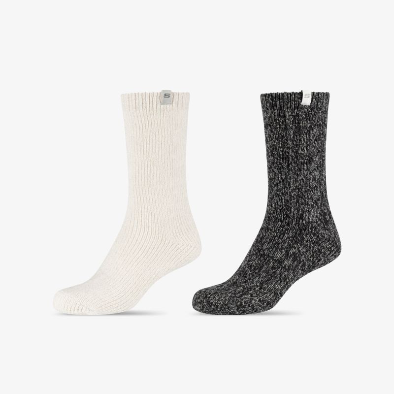 Weißes und schwarzes Paar bequemer, atmungsaktiver und elastischer Socken für hohen Tragekomfort