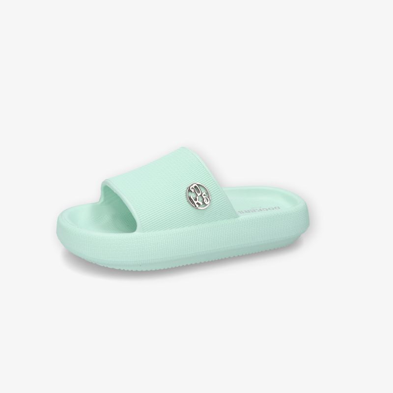 Mintfarbene Slide Sandale mit weicher Komfortsohle und rutschfestem Design für bequemen Alltag