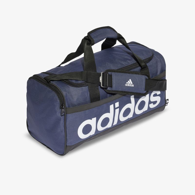 Robuste und geräumige Adidas Sporttasche mit verstellbarem Schultergurt für Freizeit und Reisen.