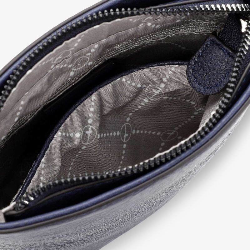 Hochwertige Ledergeldbörse mit Reißverschluss und geräumiger Innentasche. Elegantes Design und kompakte Größe.