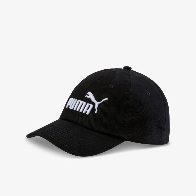 Sportliche schwarze Baseballcap mit prominentem Logo und verstellbarem Verschluss für optimalen Komfort.