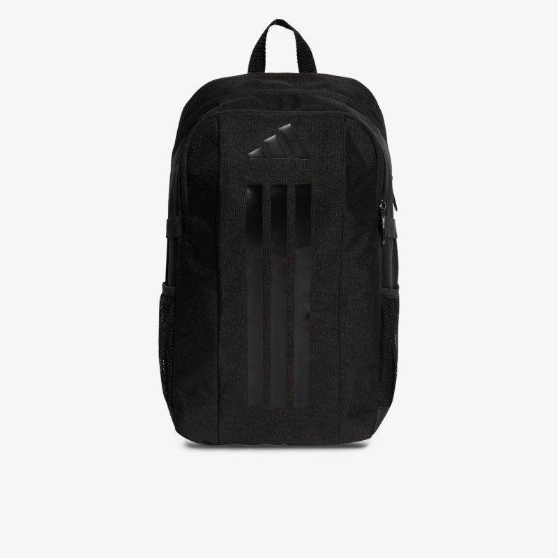 Moderner schwarzer Rucksack mit gepolsterten Trägern und geräumigem Hauptfach für vielseitigen Einsatz