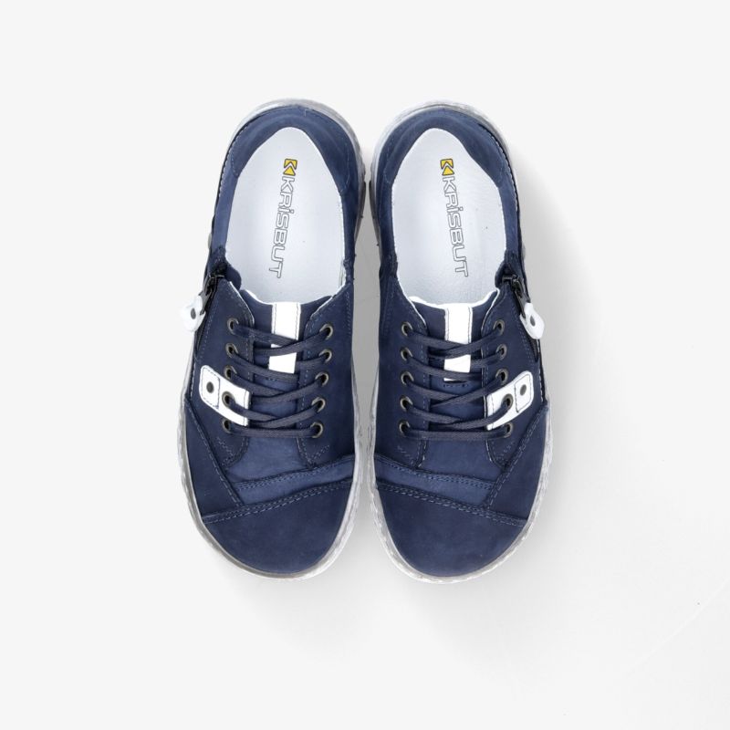 Bequeme blaue Sneaker mit Schnürsenkeln in sportlichem Design, leicht und atmungsaktiv