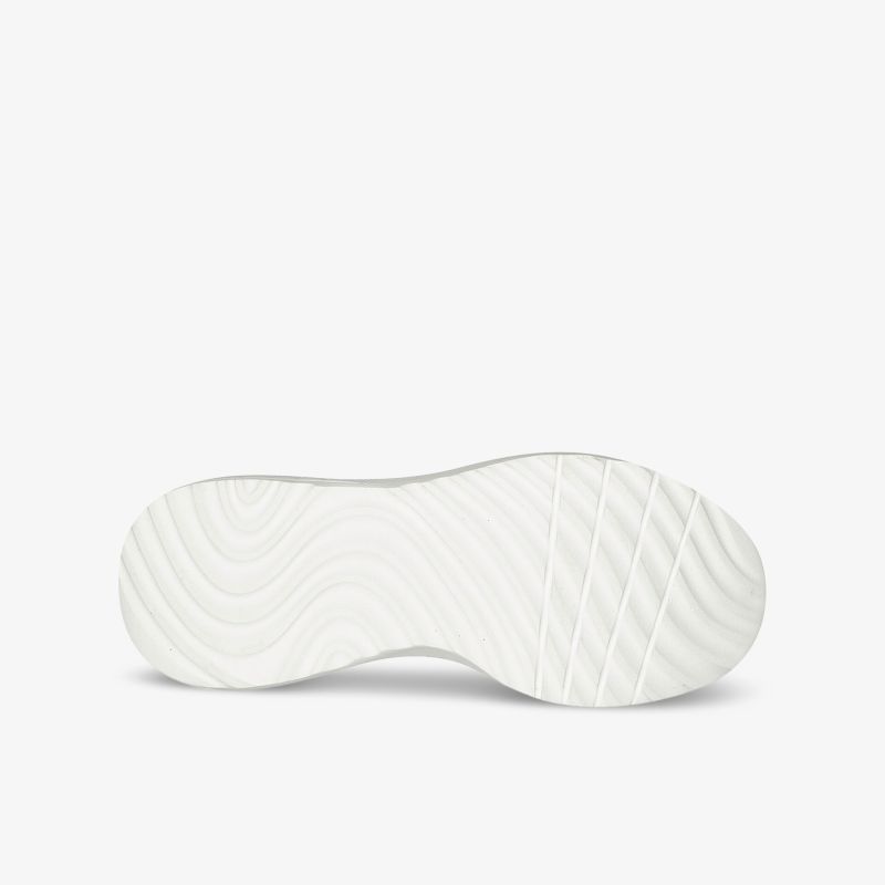 Weiße Sohle eines Schuhs bietet rutschfesten Halt und erstklassige Haltbarkeit für anhaltenden Komfort.