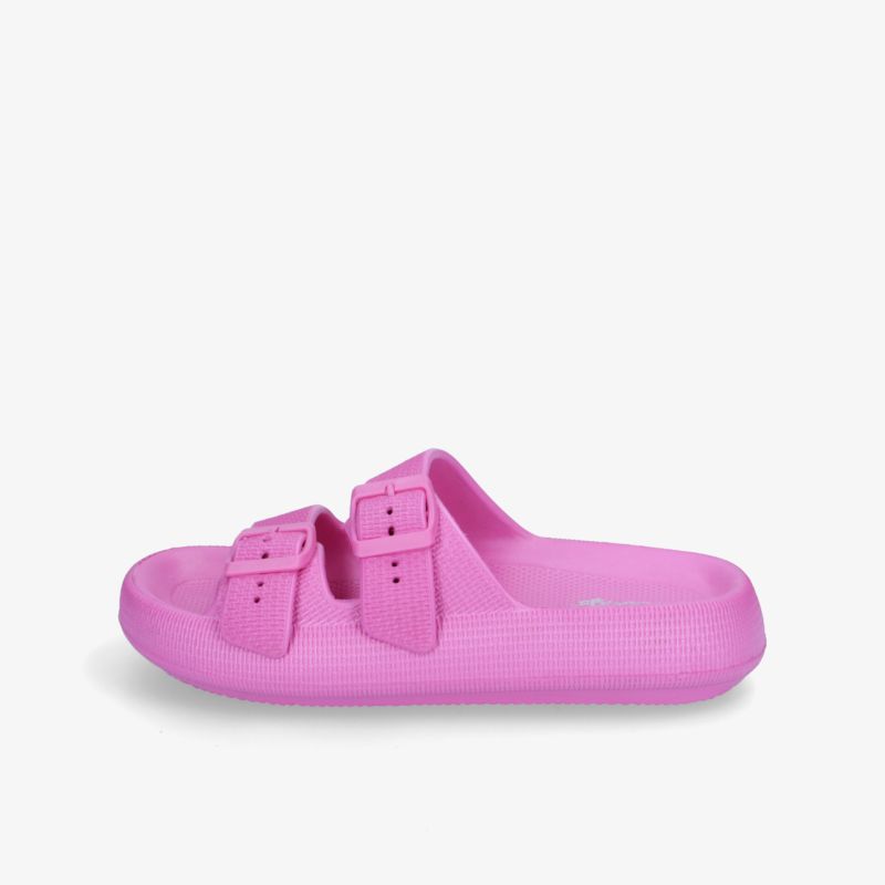 Stylische pinke Sandale mit verstellbaren Schnallen, bietet Komfort und ergonomisches Design für Casual-Looks.