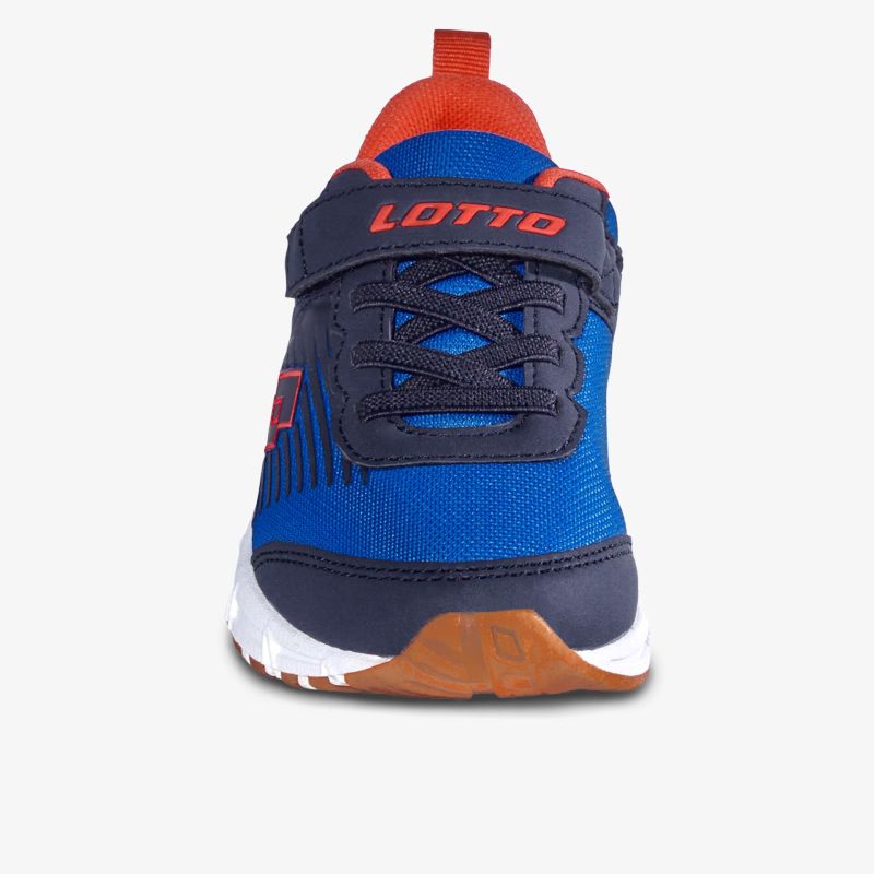 Bequemer blauer Sneaker mit rotem Akzent und strapazierfähiger Sohle