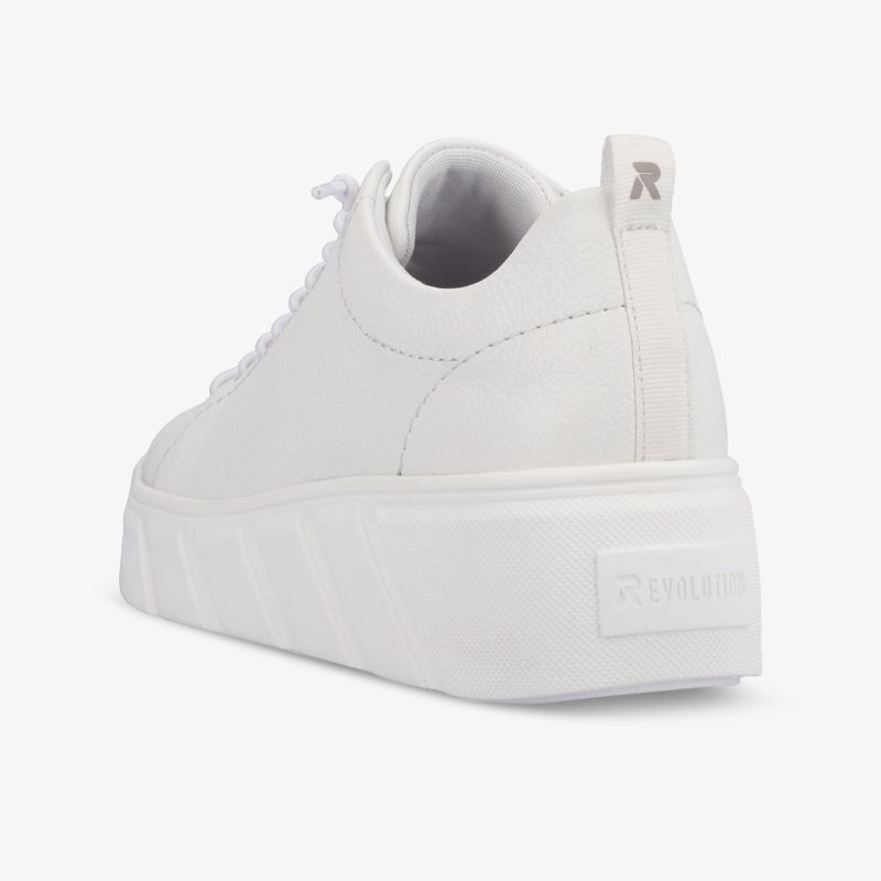 Moderner, bequemer weißer Sneaker mit rutschfester Sohle und minimalistischem Design.