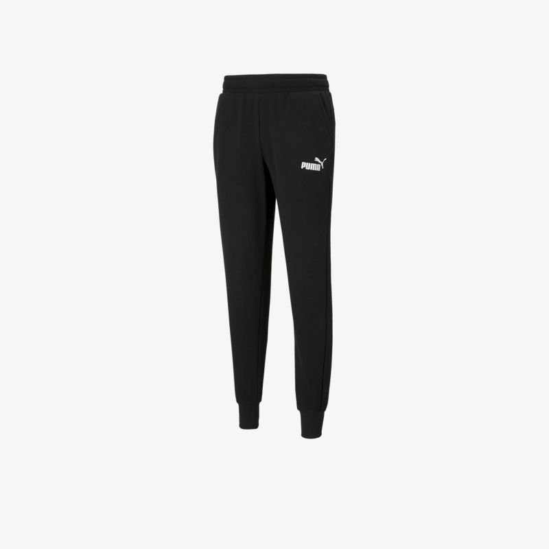 Schwarze sportliche Jogginghose mit elastischem Bund und PUMA Logo, bequeme und eng anliegende Passform