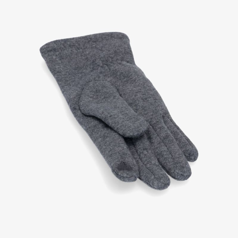 Graue Fleecehandschuhe für optimalen Wärmeschutz und Komfort in der kalten Jahreszeit.