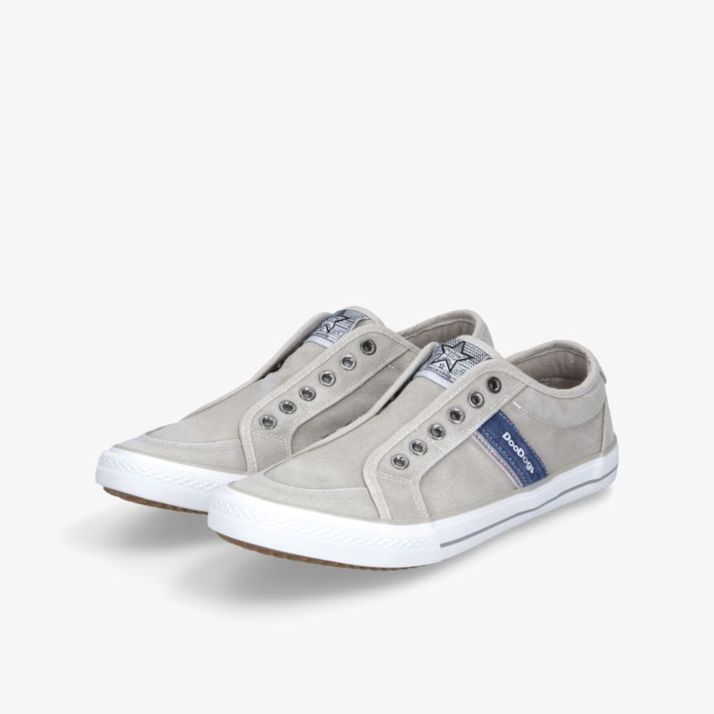 Leichte graue Canvas Schuhe, komfortabel und atmungsaktiv mit flexibler, rutschfester Sohle, Paaransicht