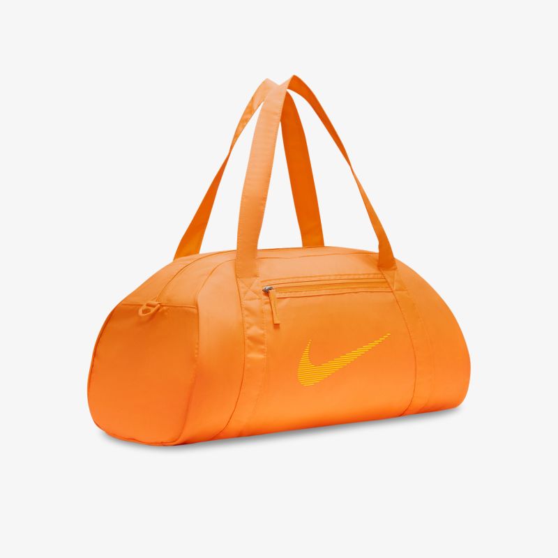 Geräumige orange Sporttasche mit Nike-Logo, ideal für Alltag und Fitness, langlebig und stilvoll.