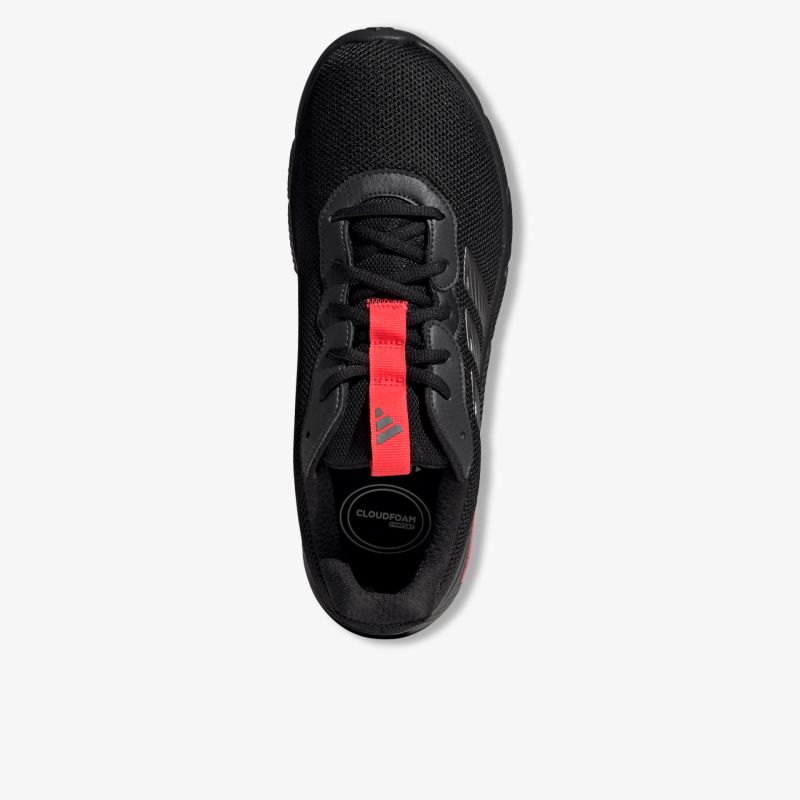 Leichter und sportlicher Laufschuh mit atmungsaktivem Material und flexiblem Schnürsystem von oben